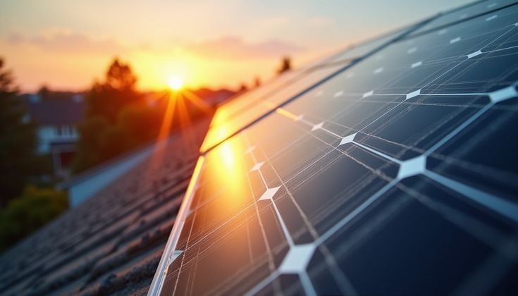 Residential Rooftop Solar Installation at Sunset by GSR Energies